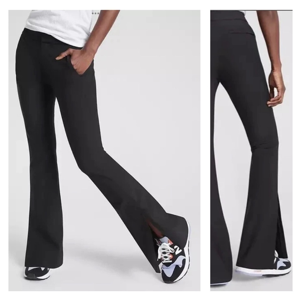 NWT Athleta Stellar Flare Trousers size 2 Black